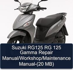 Suzuki UY Step Models RG125 RG 125 Gamma (20 Mb) Service Repair Workshop Manual PDF