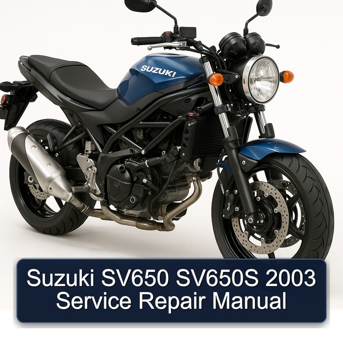 2003 Suzuki SV Models SV650 SV650S Service Repair Workshop Manual PDF