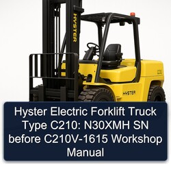 Hyster Electric Forklift Truck Type C210: N30XMH SN Before C210V-1615 Service Repair Workshop Manual PDF