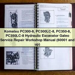 Komatsu PC300-8 Pc300lc-8 PC350-8 Pc350lc-8 Hydraulic Excavator Galeo (60001 Up) Service Repair Workshop Manual PDF
