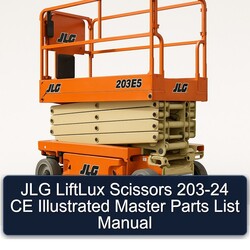 JLG Liftlux Scissors 203-24 CE Illustrated Master List Parts Catalog PDF