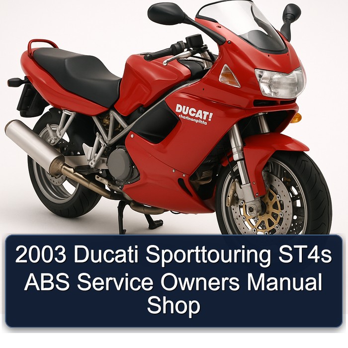 2003 Ducati Sporttouring / ST Models ST4S ABS Owners Shop Owner's Manual PDF