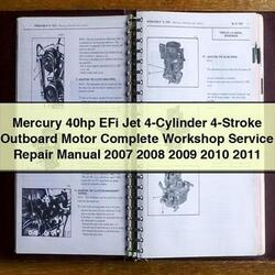 2007-2011 Mercury 40HP Efi Jet 4-cylinder 4-stroke Outboard Motor Service Repair Workshop Manual PDF