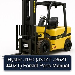 Hyster J160 (j30zt J35ZT J40zt) Forklift Parts Catalog PDF