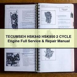 Tecumseh 2 Cycle Models HSK840 HSK850 Engine Service Repair Workshop Manual PDF