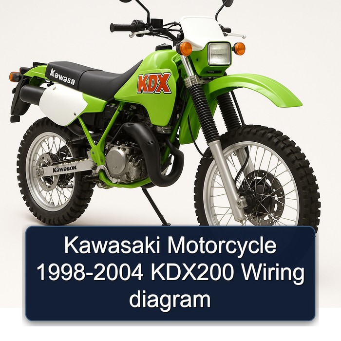 1998-2004 Kawasaki KDX Models Motorcycle - KDX200 Electrical Wiring Diagrams PDF