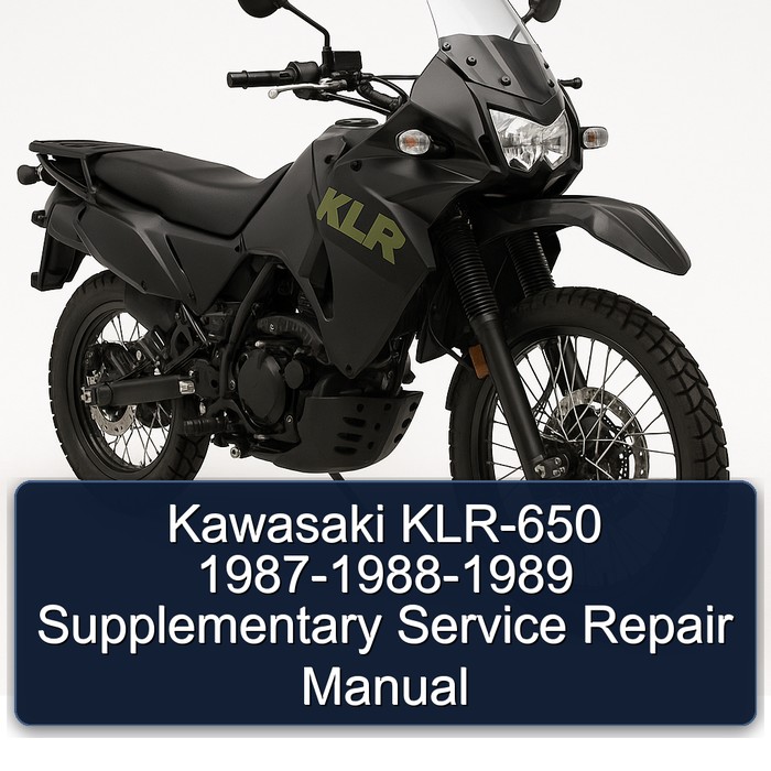 1987-1989 Kawasaki KLR Series KLR-650 - Supplementary Service Repair Workshop Manual PDF