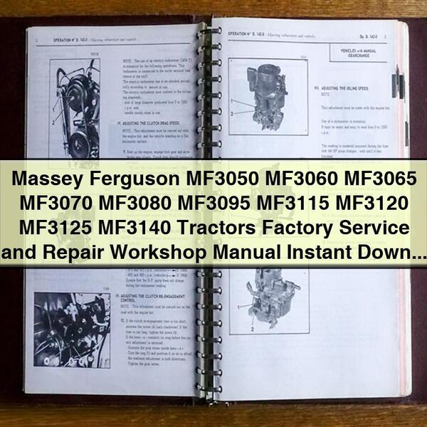 Massey Ferguson Tractors Service Repair Workshop Manual PDF