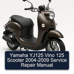 2004-2009 Yamaha Vino YJ125 125 Scooter Service Repair Workshop Manual PDF