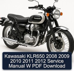 2008-2012 Kawasaki KLR Series KLR650 W Service Repair Workshop Manual PDF
