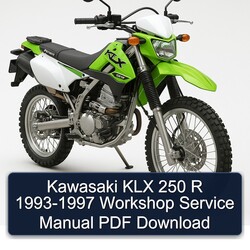 1993-1997 Kawasaki KLX Series 250 R Service Repair Workshop Manual PDF