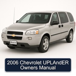 2006 Chevrolet Uplander Owners Owner's Manual PDF