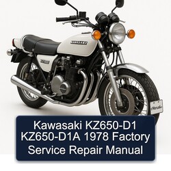 1978 Kawasaki KZ Series KZ650-D1 KZ650-D1A Service Repair Workshop Manual PDF