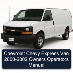 2000-2002 Chevrolet Express Chevy Van - Owners Operators Operator's Manual PDF