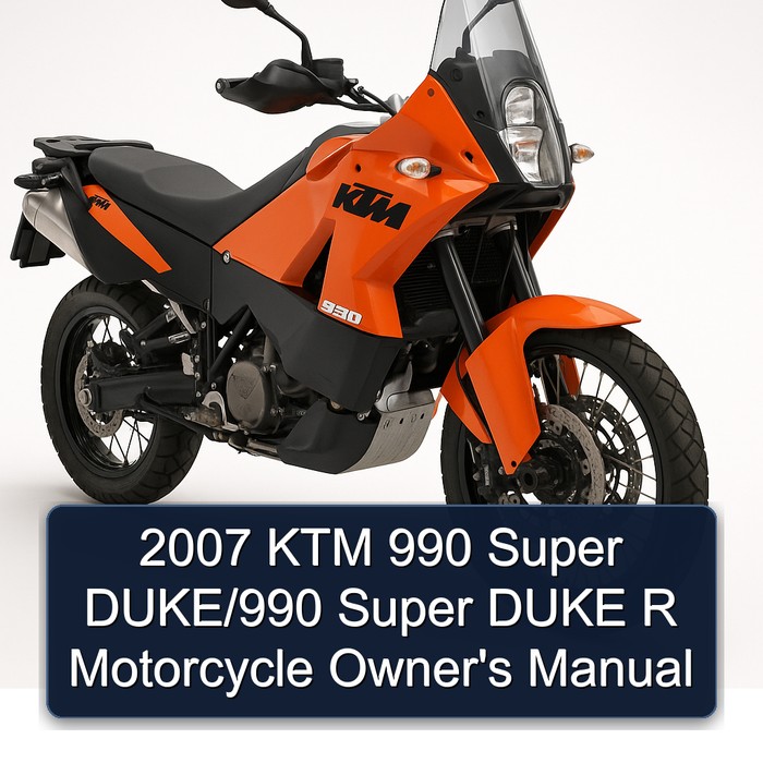2007 KTM 990 Super Duke/ Duke R Motorcycle Owner's Manual PDF
