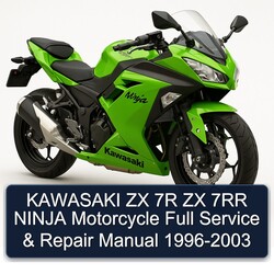 1996-2003 Kawasaki Ninja ZX 7R 7RR Motorcycle Service Repair Workshop Manual PDF