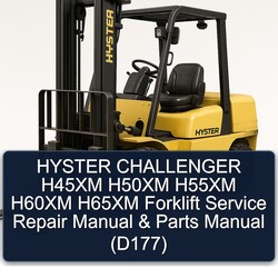Hyster Challenger H45XM H50XM H55XM H60XM H65XM Forklift Parts (D177) Catalog PDF