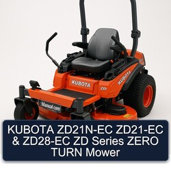 KUBOTA ZD21N-EC ZD21-EC & ZD28-EC ZD Series ZERO TURN Mower