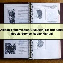 Allison Transmission S 9800(m) Electric Shift Models Service Repair Workshop Manual PDF