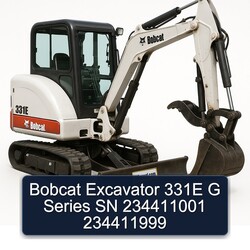 Bobcat Excavator 331E G Series SN 234411001 234411999