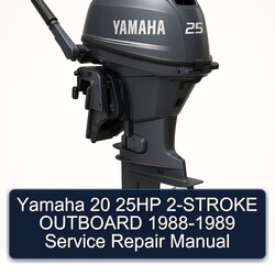 1988-1989 Yamaha 20 25HP 2-stroke Outboard Service Repair Workshop Manual PDF