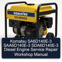 Komatsu Sa6d140e-3 Saa6d140e-3 Sda6d140e-3 Diesel Engine Service Repair Workshop Manual PDF