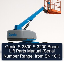 Genie S-3800 S-3200 Boom Lift Parts (serial Number Range: From SN 101) Catalog PDF