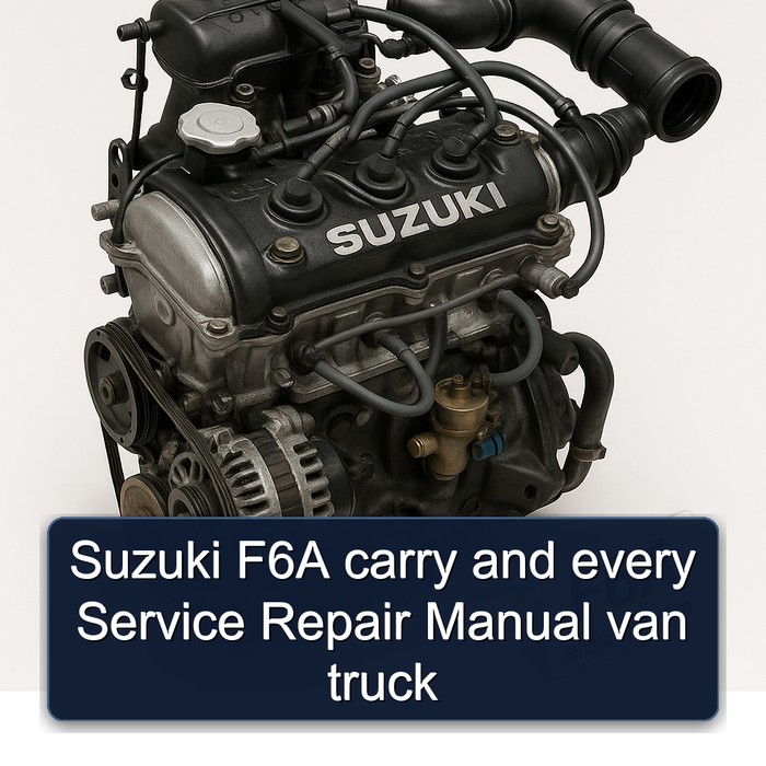 Suzuki F6A Carry Every Van Truck Service Repair Workshop Manual PDF
