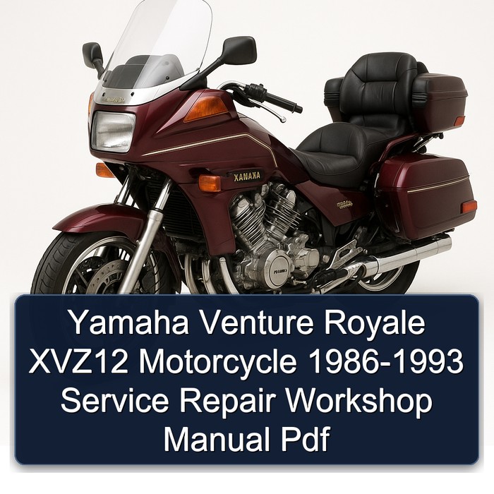 1986-1993 Yamaha XVZ Models Venture Royale XVZ12 Motorcycle Service Repair Workshop Manual PDF