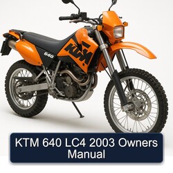 2003 KTM 640 LC4 Owners Owner's Manual PDF