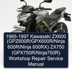 1985-1997 Kawasaki Ninja ZX600 (gpz600r/gpx600r/ 600r/ 600rx) ZX750 (gpx750r/ninja750r) Service Repair Workshop Manual PDF