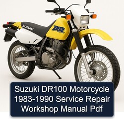 1983-1990 Suzuki DR Series DR100 Motorcycle Service Repair Workshop Manual PDF