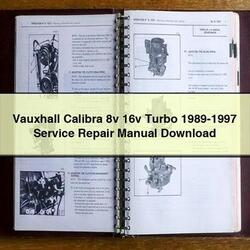 1989-1997 Holden Calibra Vauxhall 8V 16V Turbo Service Repair Workshop Manual PDF