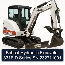 Bobcat Hydraulic Excavator 331E D Series SN 232711001