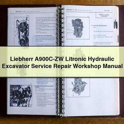 Liebherr A900C-ZW Litronic Hydraulic Excavator Service Repair Workshop Manual PDF