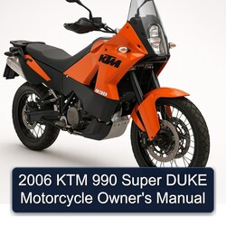 2006 KTM 990 Super Duke Motorcycle Owner's Manual PDF