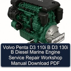 Volvo Penta D3 110I B 130I Diesel Marine Engine Service Repair Workshop Manual PDF