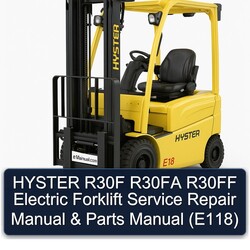 Hyster R30F R30FA R30FF Electric Forklift Parts (E118) Catalog PDF