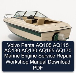 Volvo Penta AQ105 AQ115 AQ130 AQ165 AQ170 Marine Engine Service Repair Workshop Manual PDF