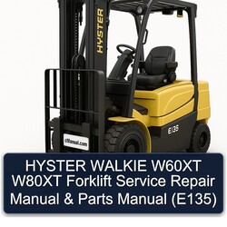 Hyster Walkie W60XT W80XT Forklift Parts (E135) Catalog PDF
