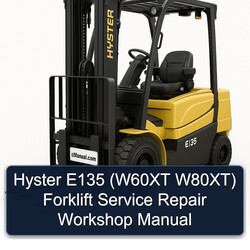 Hyster E135 (w60xt W80xt) Forklift Service Repair Workshop Manual PDF