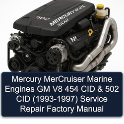 1993-1997 Mercury Mercruiser Marine Engines GM V8 454 CID 502 ( - ) Service Repair Workshop Manual PDF