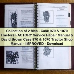 Case 970 1070 Tractors David Brown Tractor Shop Service Repair Workshop Manual PDF