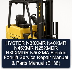 Hyster N30XMR N40XMR N45XMR N25XMDR N30XMDR N50XMA Electric Forklift Parts (E138) Catalog PDF
