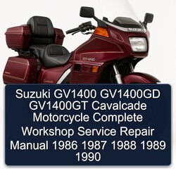1986-1990 Suzuki GV1400 GV1400GD GV1400GT Cavalcade Motorcycle Service Repair Workshop Manual PDF