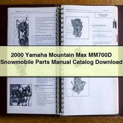 2000 Yamaha Mountain Max MM700D Snowmobile Parts Catalog PDF