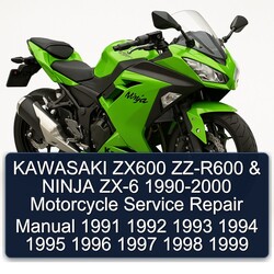 1990-2000 Kawasaki Ninja ZX600 ZZ-R600 ZX-6 - Motorcycle Service Repair Workshop Manual PDF