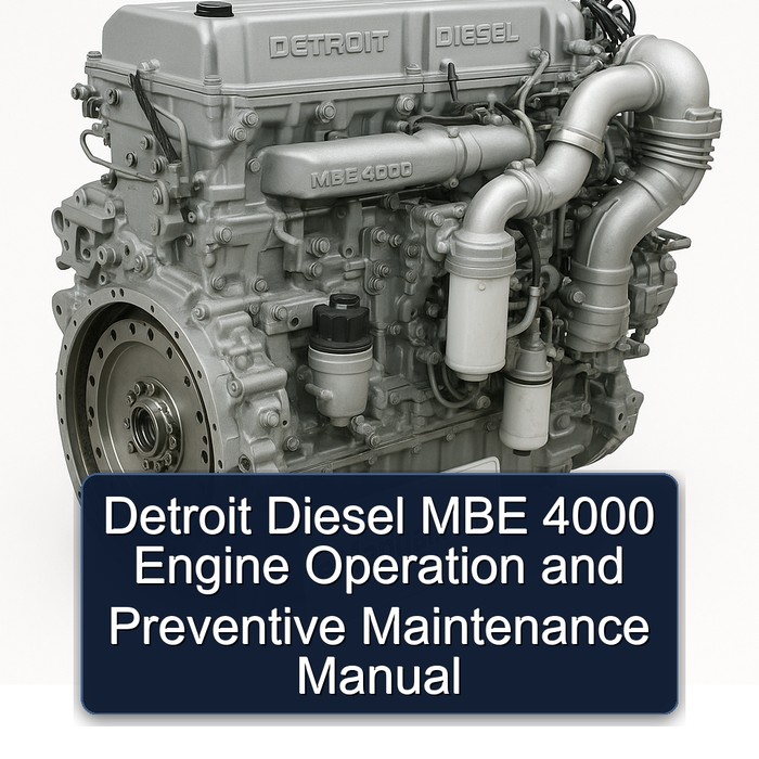Detroit Diesel MBE 4000 Engine Operation Preventive Service Repair Workshop Manual PDF