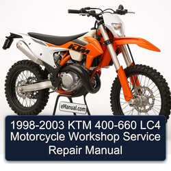 1998-2003 KTM 400 660 LC4 Motorcycle Service Repair Workshop Manual PDF
