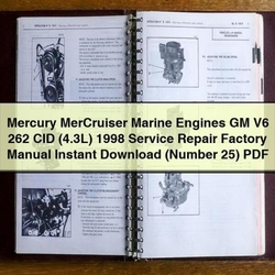 1998 Mercury Mercruiser Marine Engines GM V6 262 CID (4.3l) (number 25) Service Repair Workshop Manual PDF